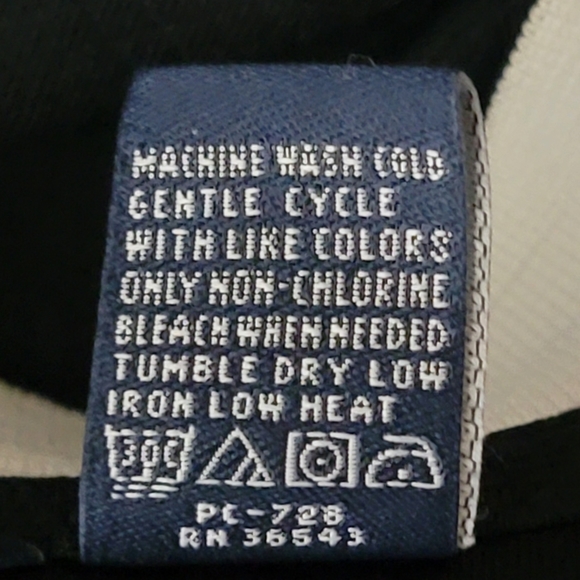 Izod zip up black white stripes x-tra dry varsity bomber jacket size small - Picture 6 of 6